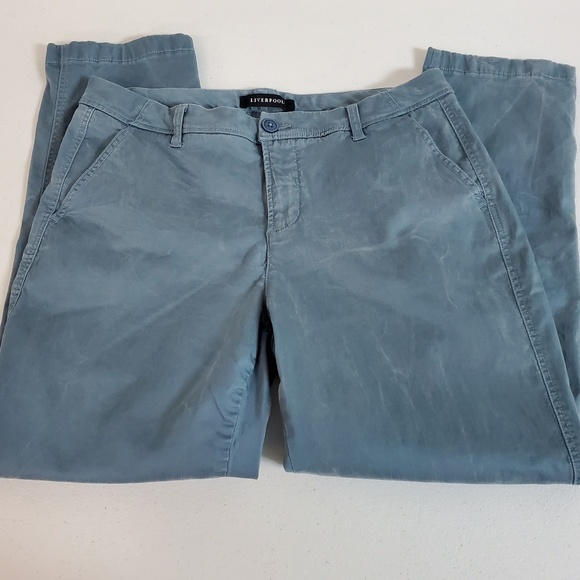 Liverpool Blue Straight Leg Pants - Picture 1 of 8
